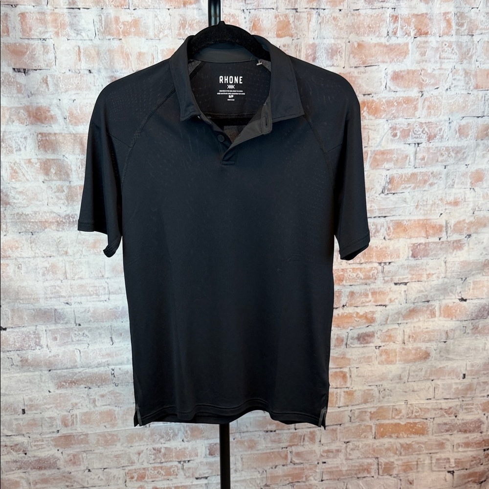 Rhone Men's Classic Black Polo